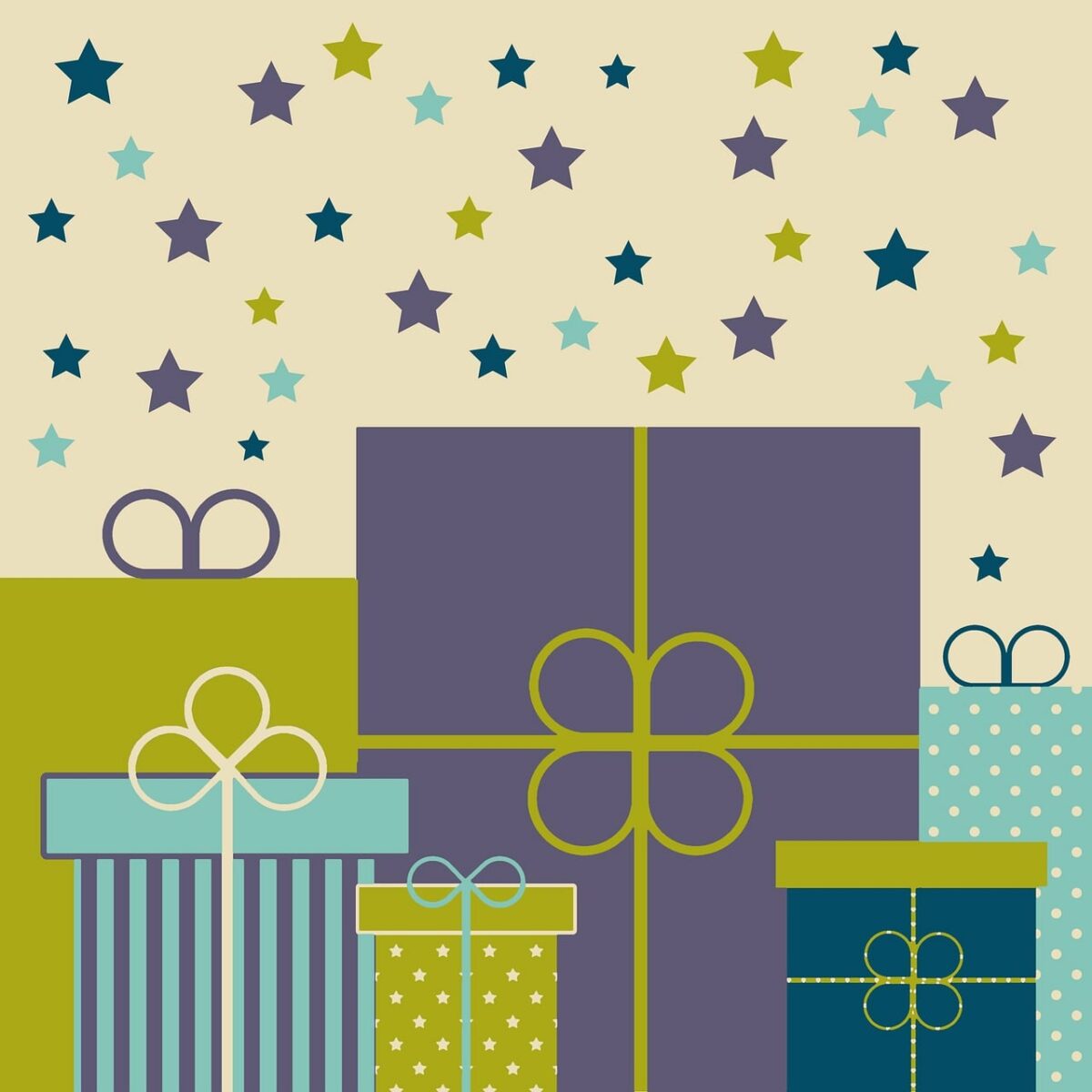 gifts, gift, christmas, surprise, present, presents, decoration, holiday, ribbon, packaging, heart, packages, package, box, xmas, winter, advent, celebrate, stars